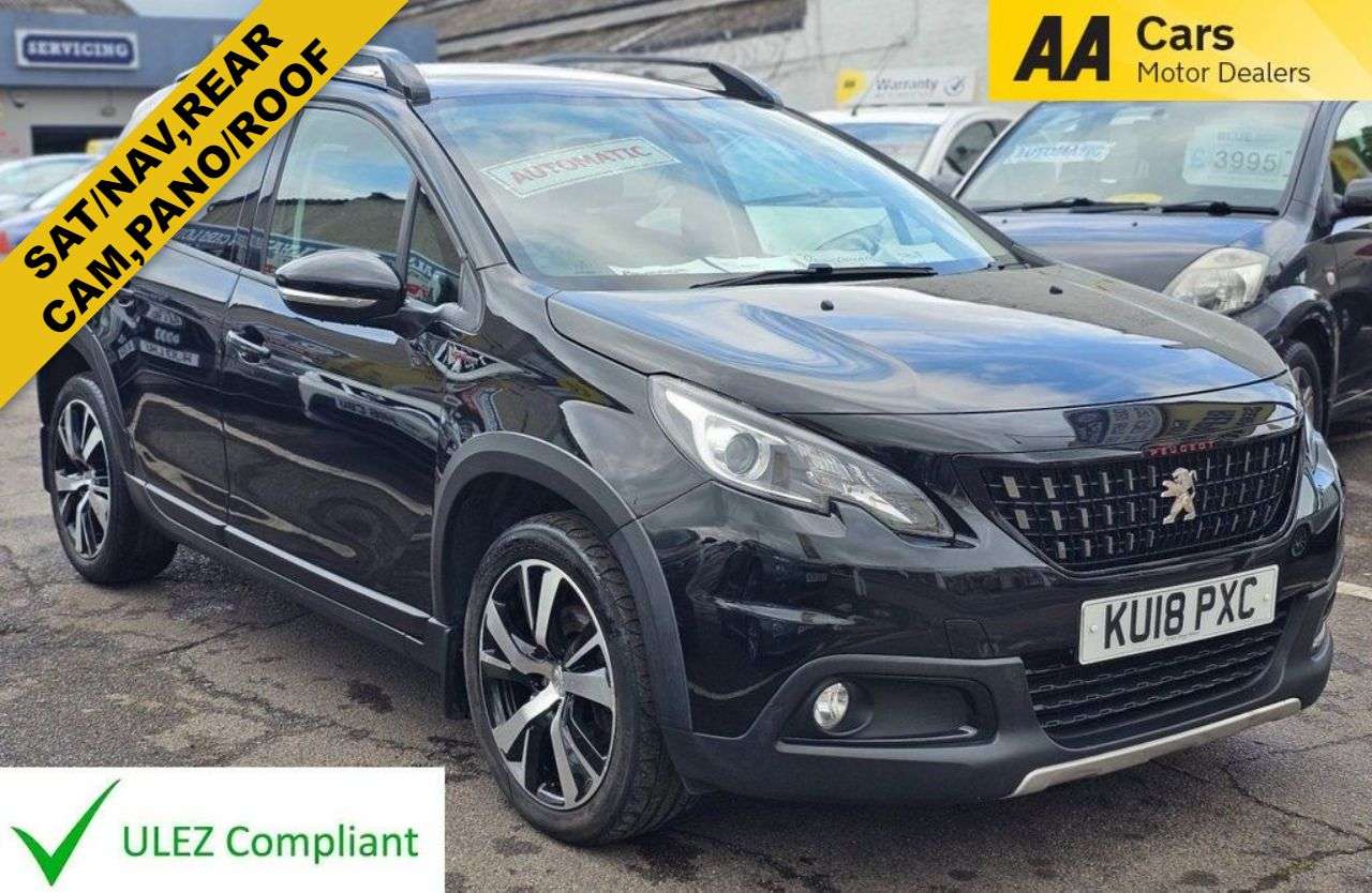 A 2018 PEUGEOT 2008 AUTOMATIC 1.2 PURETECH S/S GT LINE 5d 110 BHP SAT/NAV,REVERSE CAMERA,HALF L A 2018 PEUGEOT 2008 AUTOMATIC 1.2 PURETECH S/S GT LINE 5d 110 BHP SAT/NAV,REVERSE CAMERA,HALF L