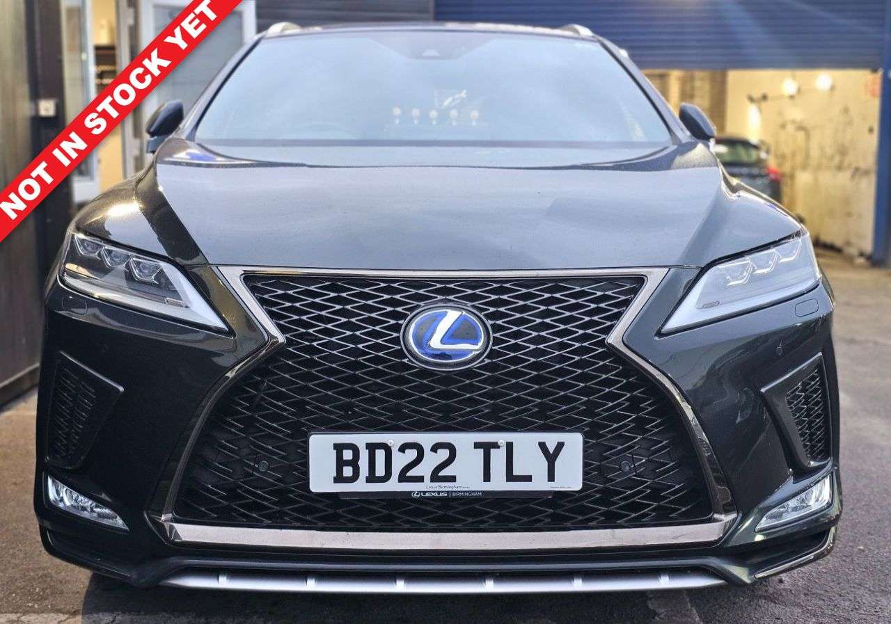 A 2022 LEXUS RX AUTOMATIC 3.5 450h V6 F Sport SUV 5dr Petrol Hybrid E-CVT 4WD Euro 6 (s/s) A 2022 LEXUS RX AUTOMATIC 3.5 450h V6 F Sport SUV 5dr Petrol Hybrid E-CVT 4WD Euro 6 (s/s)