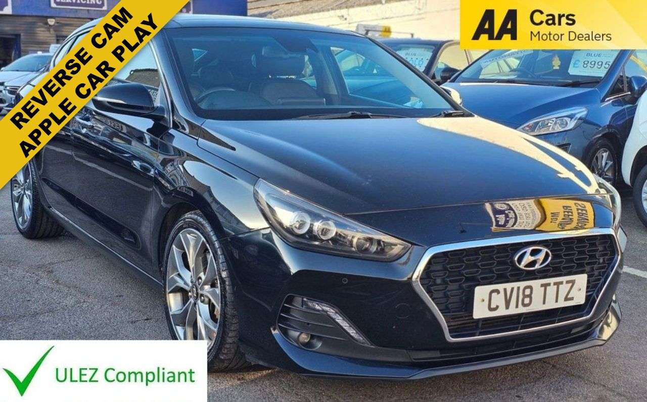A 2018 HYUNDAI I30 AUTOMATIC 1.4 T-GDi Premium SE Fastback 5dr Petrol DCT Euro 6 (s/s) (140 ps A 2018 HYUNDAI I30 AUTOMATIC 1.4 T-GDi Premium SE Fastback 5dr Petrol DCT Euro 6 (s/s) (140 ps