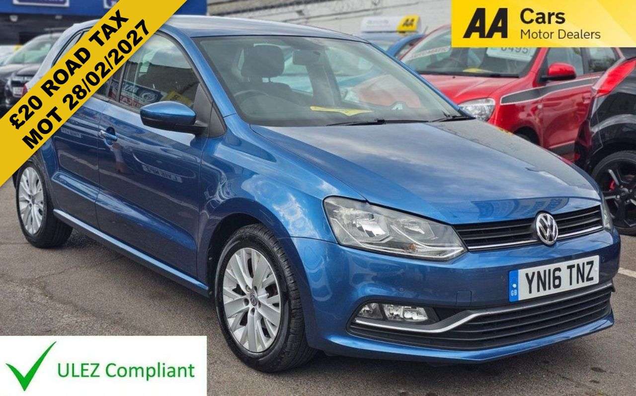 A 2016 VOLKSWAGEN POLO 1.0 BlueMotion Tech SE Hatchback 5dr Petrol Manual Euro 6 (s/s) (60 ps) CRU A 2016 VOLKSWAGEN POLO 1.0 BlueMotion Tech SE Hatchback 5dr Petrol Manual Euro 6 (s/s) (60 ps) CRU