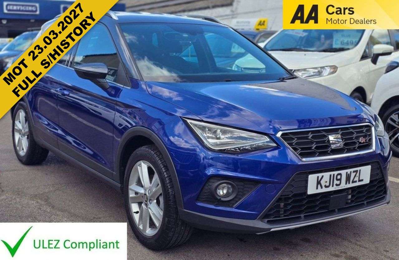 A 2019 SEAT ARONA 1.0 TSI AUTOMATIC GPF FR SUV 5dr Petrol DSG Euro 6 (s/s) (115 ps) MOT 23.03 A 2019 SEAT ARONA 1.0 TSI AUTOMATIC GPF FR SUV 5dr Petrol DSG Euro 6 (s/s) (115 ps) MOT 23.03