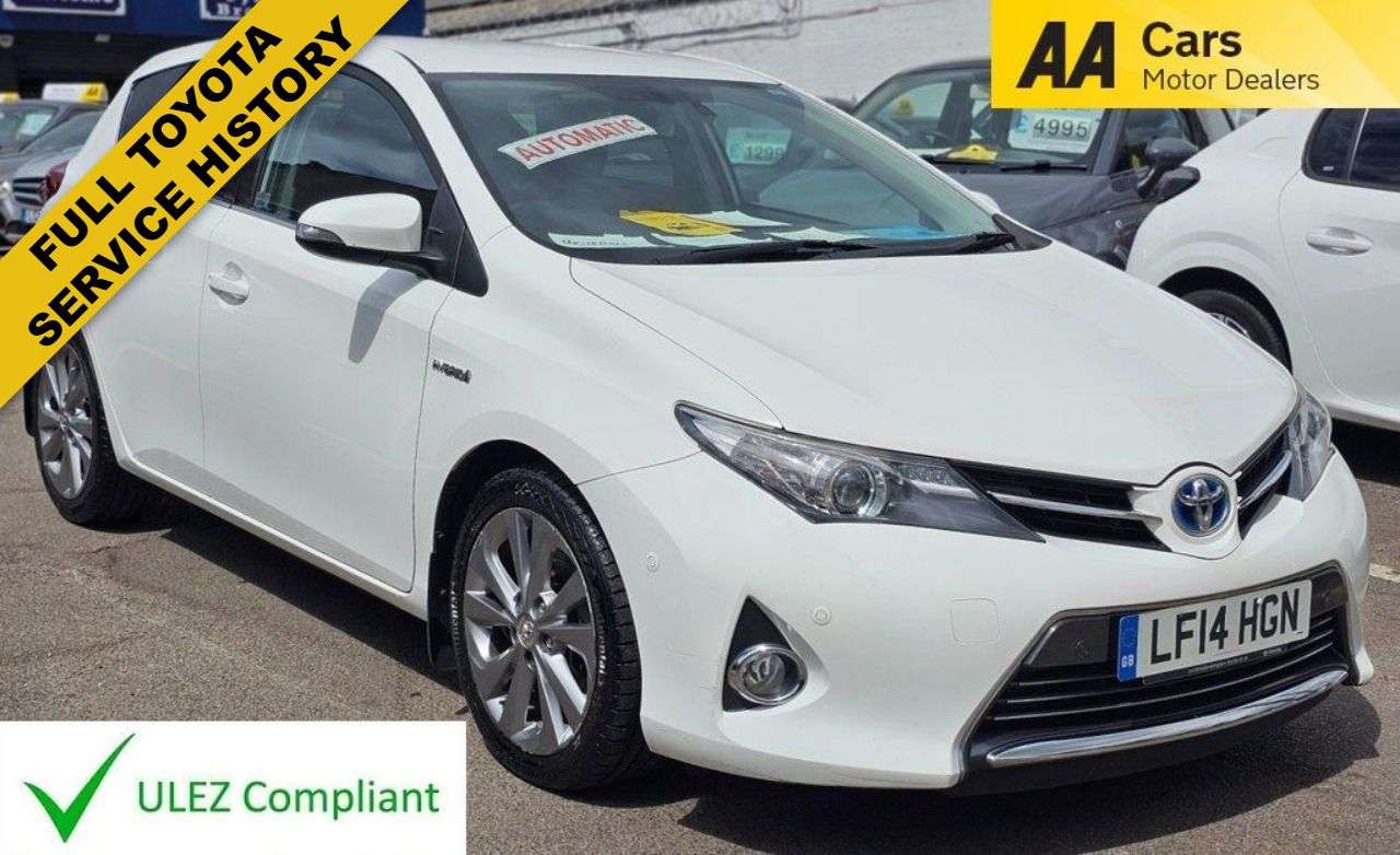 A 2014 TOYOTA AURIS AUTOMATIC 1.8 VVT-h Excel Hatchback 5dr Petrol Hybrid CVT Euro 5 (s/s) (136 A 2014 TOYOTA AURIS AUTOMATIC 1.8 VVT-h Excel Hatchback 5dr Petrol Hybrid CVT Euro 5 (s/s) (136
