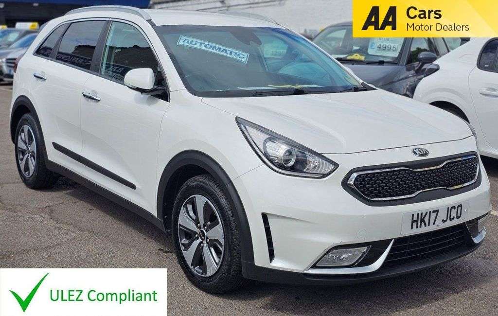 A 2017 KIA NIRO AUTOMATIC 1.6h GDi 2 SUV 5dr Petrol Hybrid DCT Euro 6 (s/s) (139 bhp) SAT/N A 2017 KIA NIRO AUTOMATIC 1.6h GDi 2 SUV 5dr Petrol Hybrid DCT Euro 6 (s/s) (139 bhp) SAT/N