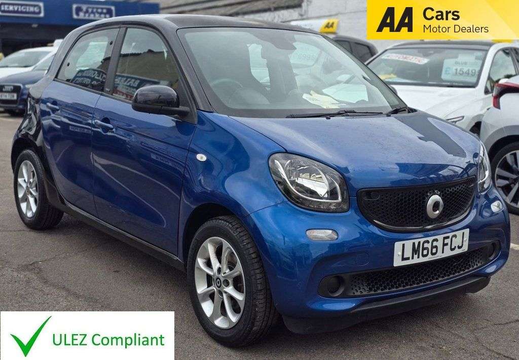 A 2016 SMART FORFOUR 1.0 Passion Hatchback 5dr Petrol Manual Euro 6 (s/s) (71 ps) MOT,USB/AUX/BL A 2016 SMART FORFOUR 1.0 Passion Hatchback 5dr Petrol Manual Euro 6 (s/s) (71 ps) MOT,USB/AUX/BL