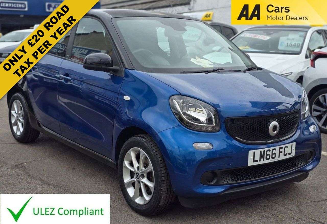 A 2016 SMART FORFOUR 1.0 Passion Hatchback 5dr Petrol Manual Euro 6 (s/s) (71 ps) MOT,USB/AUX/BL A 2016 SMART FORFOUR 1.0 Passion Hatchback 5dr Petrol Manual Euro 6 (s/s) (71 ps) MOT,USB/AUX/BL