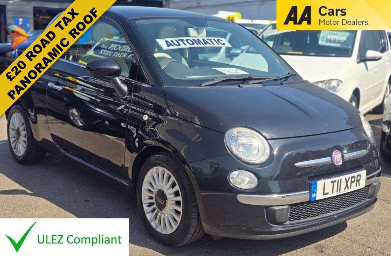 A 2011 FIAT 500 AUTOMATIC 0.9 TwinAir Lounge Hatchback 3dr Petrol Dualogic Euro 5 (s/s) (85 A 2011 FIAT 500 AUTOMATIC 0.9 TwinAir Lounge Hatchback 3dr Petrol Dualogic Euro 5 (s/s) (85