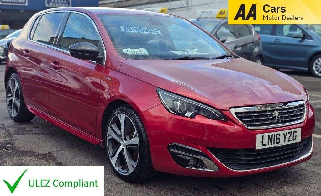 A 2016 PEUGEOT 308 1.2AUTOMATIC PureTech GT Line Hatchback 5dr Petrol EAT Euro 6 (s/s) (130 ps A 2016 PEUGEOT 308 1.2AUTOMATIC PureTech GT Line Hatchback 5dr Petrol EAT Euro 6 (s/s) (130 ps