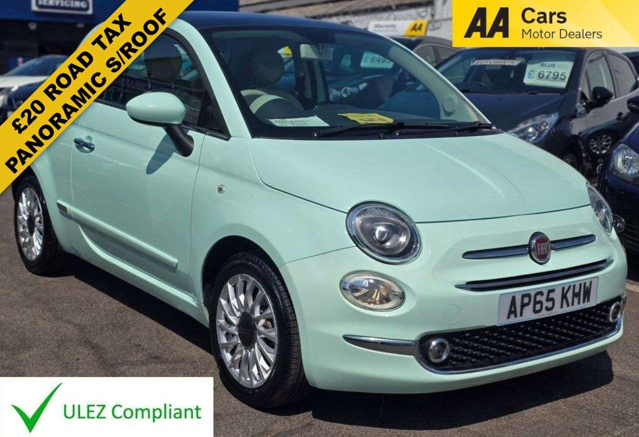 A 2016 FIAT 500 1.2 Lounge Hatchback 3dr Petrol Manual Euro 6 (s/s) (69 bhp) £20 ROAD TAX A A 2016 FIAT 500 1.2 Lounge Hatchback 3dr Petrol Manual Euro 6 (s/s) (69 bhp) £20 ROAD TAX A