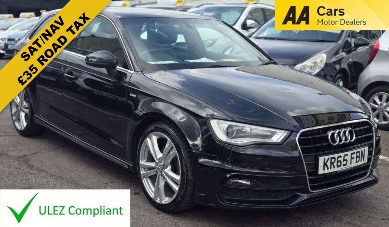 A 2015 AUDI A3 1.4 TFSI CoD S line Sportback 5dr Petrol Manual Euro 6 (s/s) (Nav) (150 ps) A 2015 AUDI A3 1.4 TFSI CoD S line Sportback 5dr Petrol Manual Euro 6 (s/s) (Nav) (150 ps)