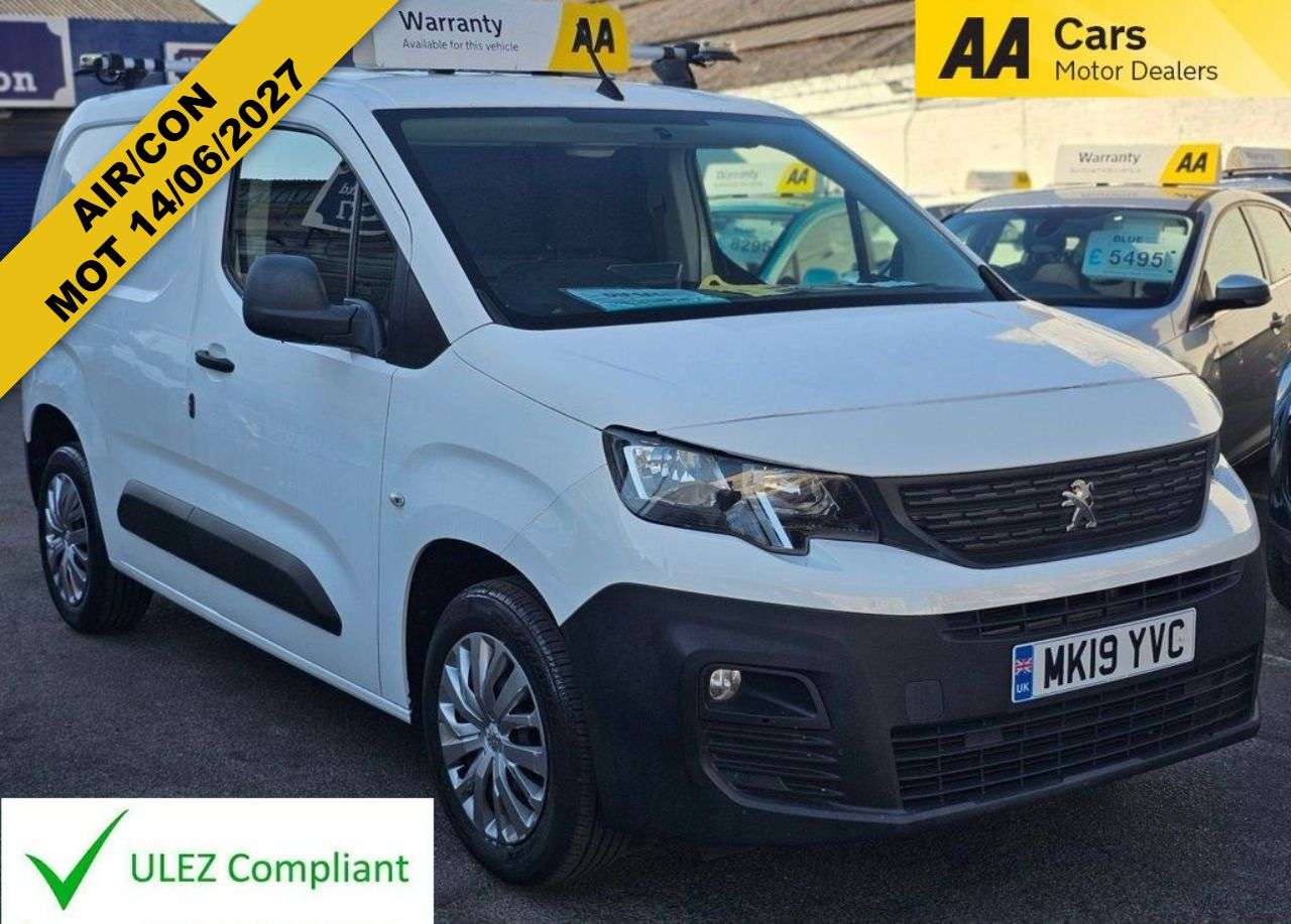A 2019 PEUGEOT PARTNER 1.6 BlueHDi 1000 Professional Standard Panel Van 5dr Diesel Manual SWB Euro A 2019 PEUGEOT PARTNER 1.6 BlueHDi 1000 Professional Standard Panel Van 5dr Diesel Manual SWB Euro