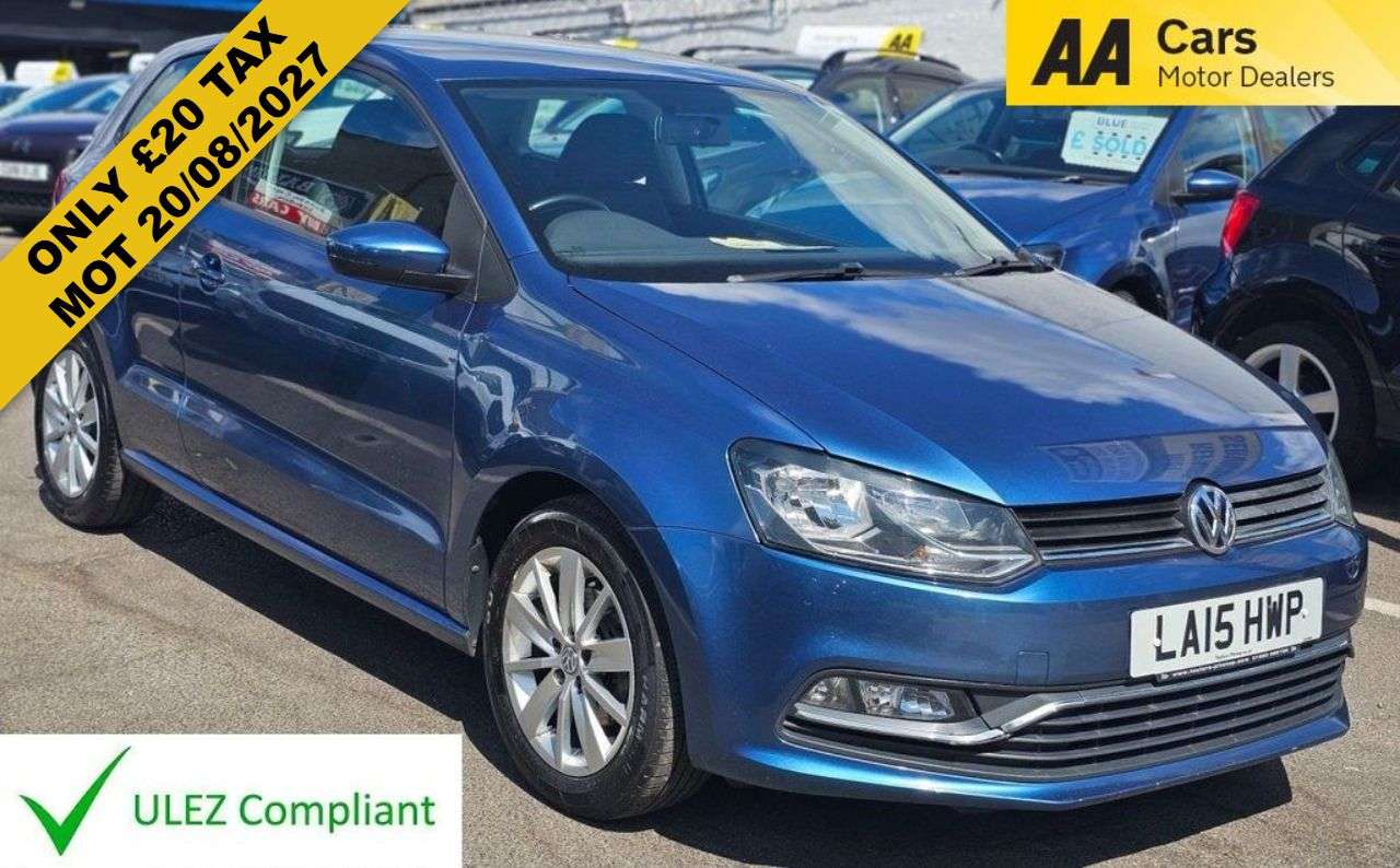 A 2015 VOLKSWAGEN POLO 1.0 BlueMotion Tech SE Hatchback 3dr Petrol Manual Euro 6 (s/s) (60 ps) £20 A 2015 VOLKSWAGEN POLO 1.0 BlueMotion Tech SE Hatchback 3dr Petrol Manual Euro 6 (s/s) (60 ps) £20