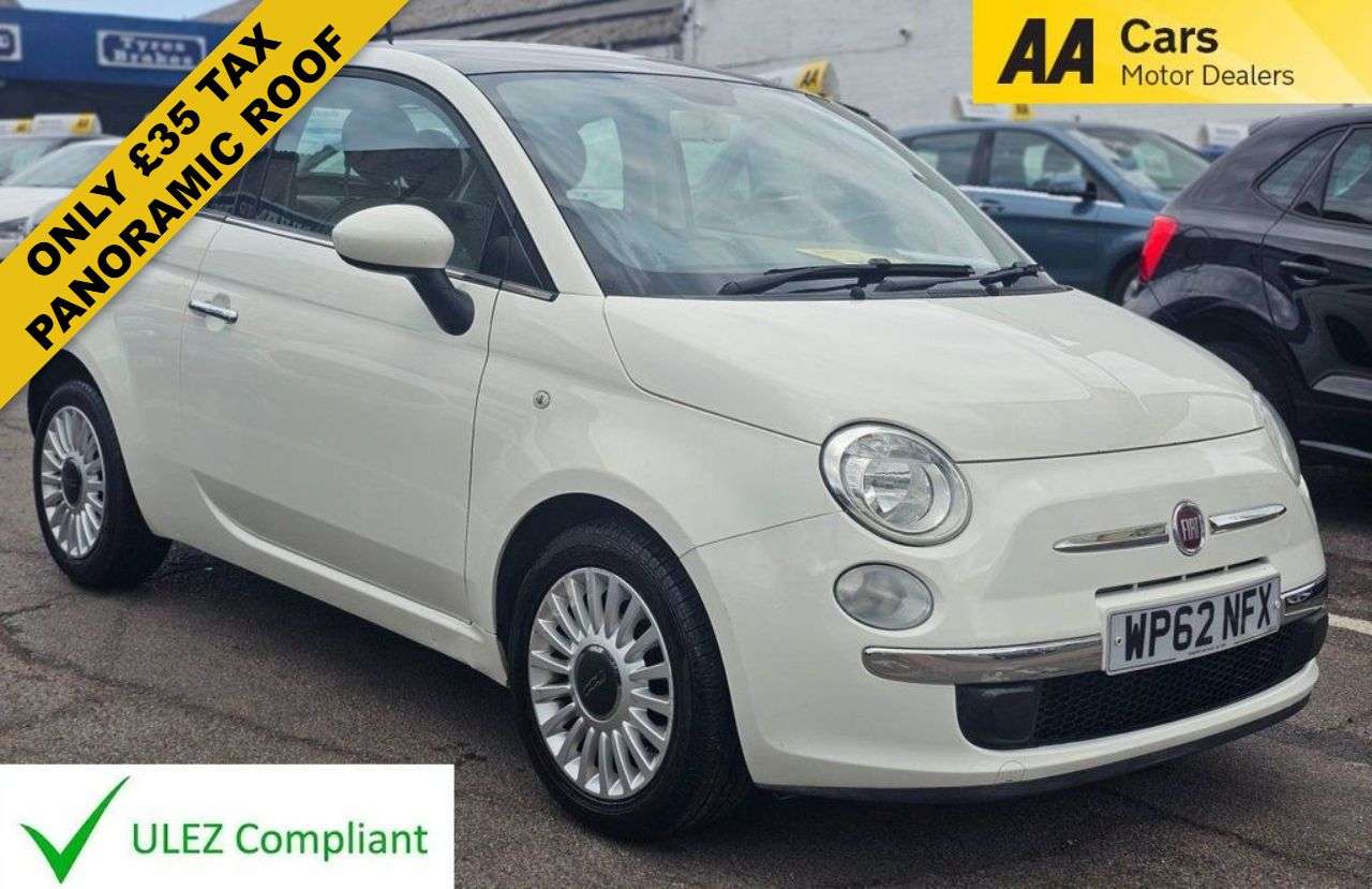 A 2012 FIAT 500 1.2 Lounge Hatchback 3dr Petrol Manual Euro 4 (69 bhp) £35 ROAD TAX A YEAR, A 2012 FIAT 500 1.2 Lounge Hatchback 3dr Petrol Manual Euro 4 (69 bhp) £35 ROAD TAX A YEAR,