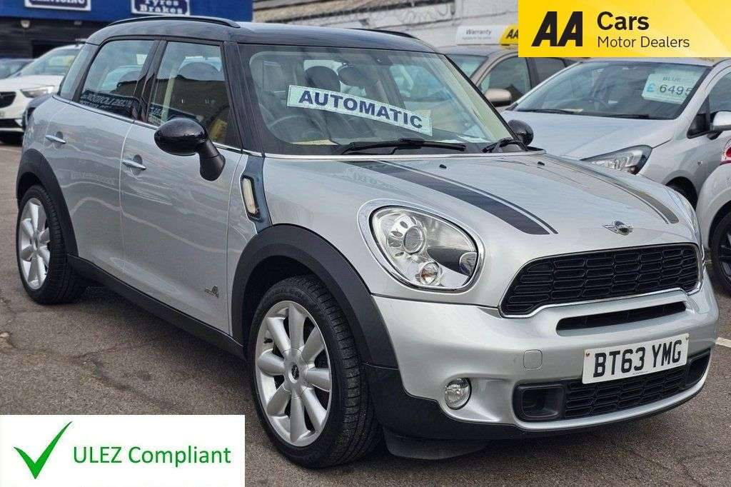 A 2014 MINI COUNTRYMAN AUTOMATIC 1.6 Cooper S SUV 5dr Petrol ALL4 Euro 5 (184 ps) MOT 06/08/27, LE A 2014 MINI COUNTRYMAN AUTOMATIC 1.6 Cooper S SUV 5dr Petrol ALL4 Euro 5 (184 ps) MOT 06/08/27, LE