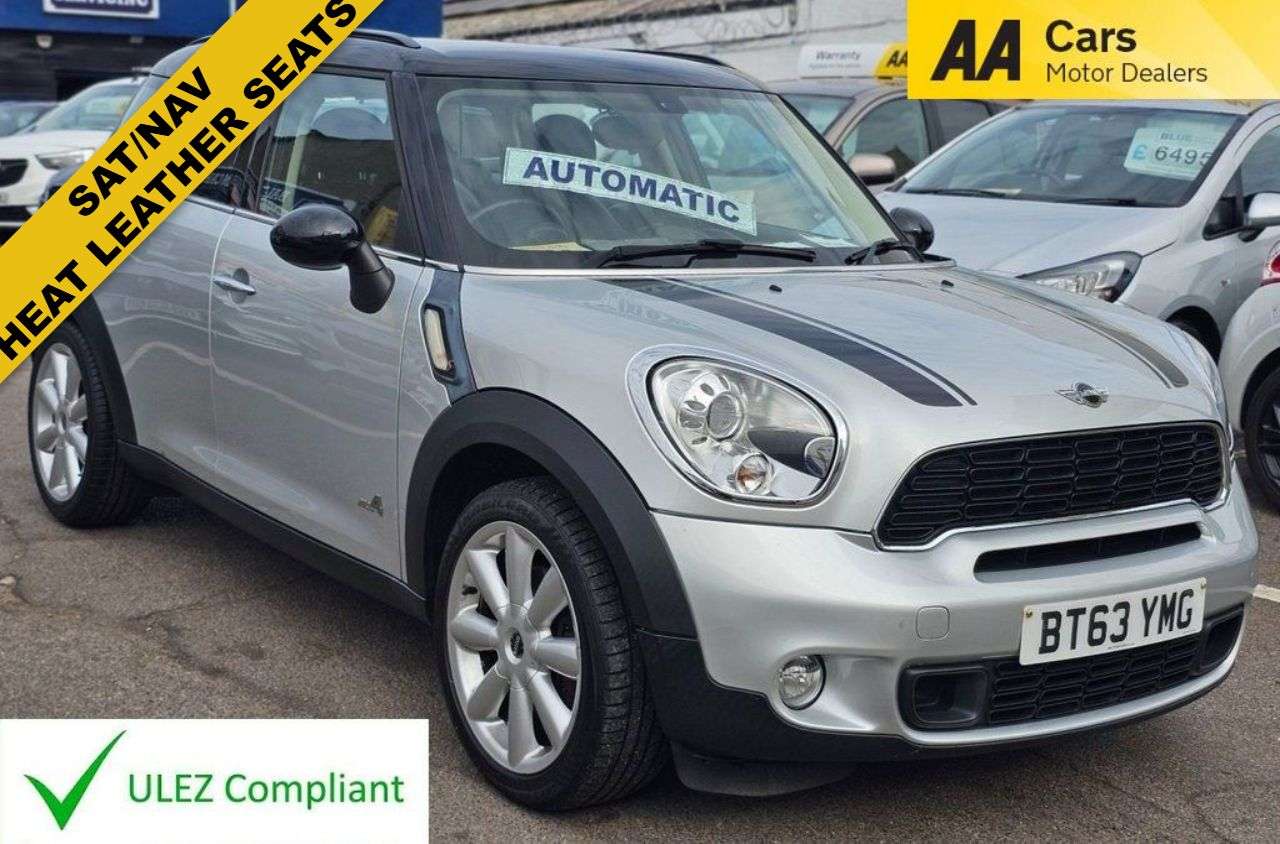 A 2014 MINI COUNTRYMAN AUTOMATIC 1.6 Cooper S SUV 5dr Petrol ALL4 Euro 5 (184 ps) MOT 06/08/27, LE A 2014 MINI COUNTRYMAN AUTOMATIC 1.6 Cooper S SUV 5dr Petrol ALL4 Euro 5 (184 ps) MOT 06/08/27, LE