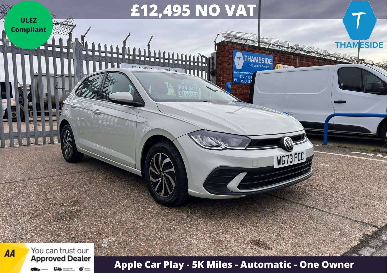 A 2023 VOLKSWAGEN POLO 1.0 TSI Life Hatchback 5dr Petrol DSG Euro 6 (s/s) (95 ps) A 2023 VOLKSWAGEN POLO 1.0 TSI Life Hatchback 5dr Petrol DSG Euro 6 (s/s) (95 ps)