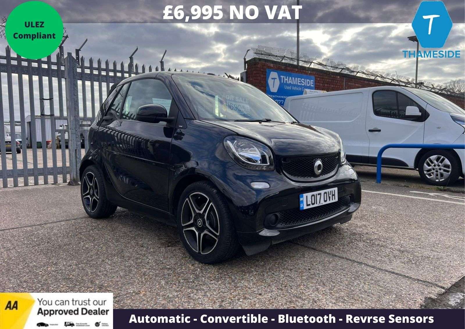 A 2017 SMART FORTWO 1.0 Prime (Premium) Cabriolet 2dr Petrol Twinamic Euro 6 (s/s) (71 ps) A 2017 SMART FORTWO 1.0 Prime (Premium) Cabriolet 2dr Petrol Twinamic Euro 6 (s/s) (71 ps)