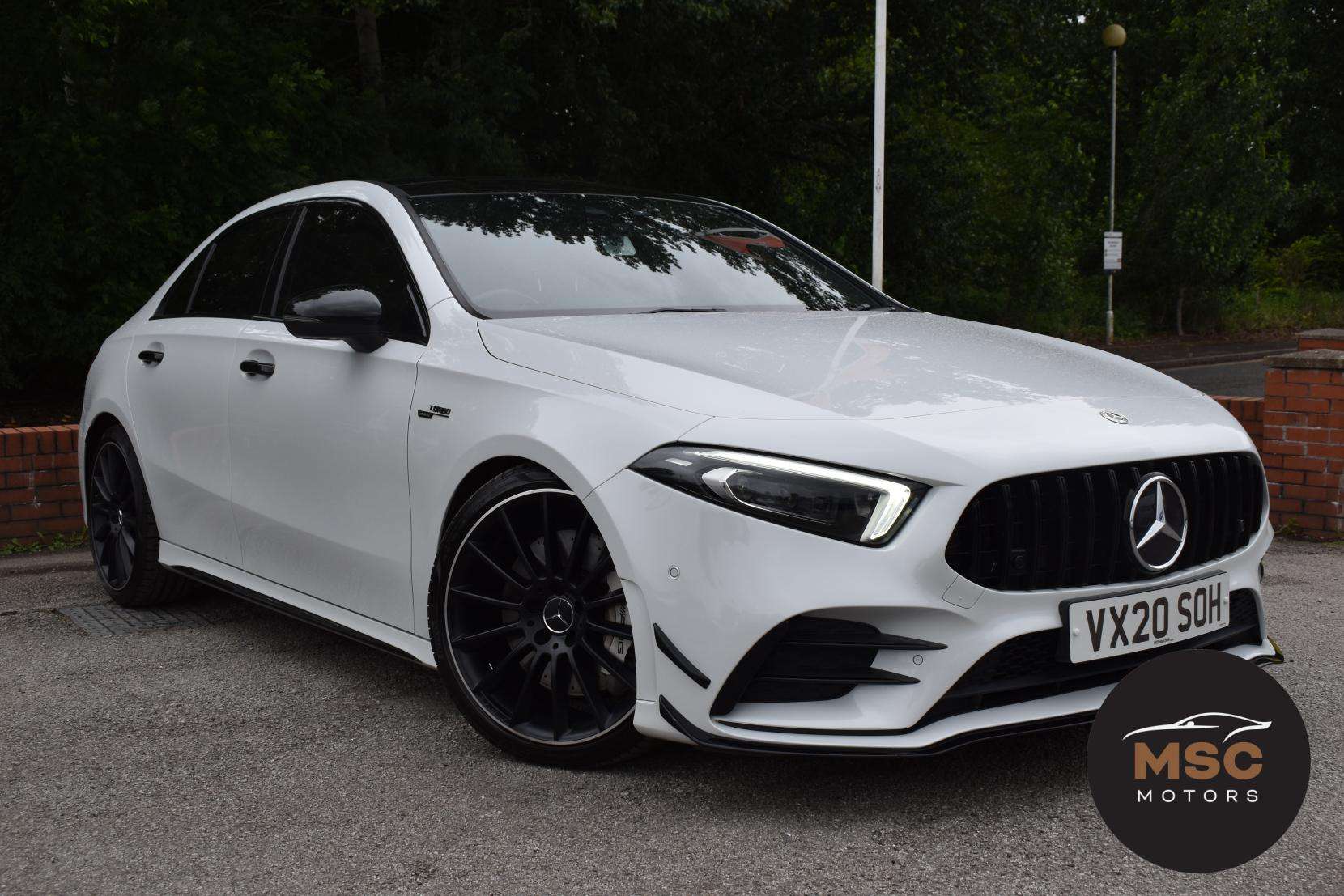 A 2020 MERCEDES-BENZ A CLASS 2.0 A35 AMG (Premium Plus) Saloon 4dr Petrol SpdS DCT 4MATIC Euro 6 (s/s) (306 ps) A 2020 MERCEDES-BENZ A CLASS 2.0 A35 AMG (Premium Plus) Saloon 4dr Petrol SpdS DCT 4MATIC Euro 6 (s/s) (306 ps)