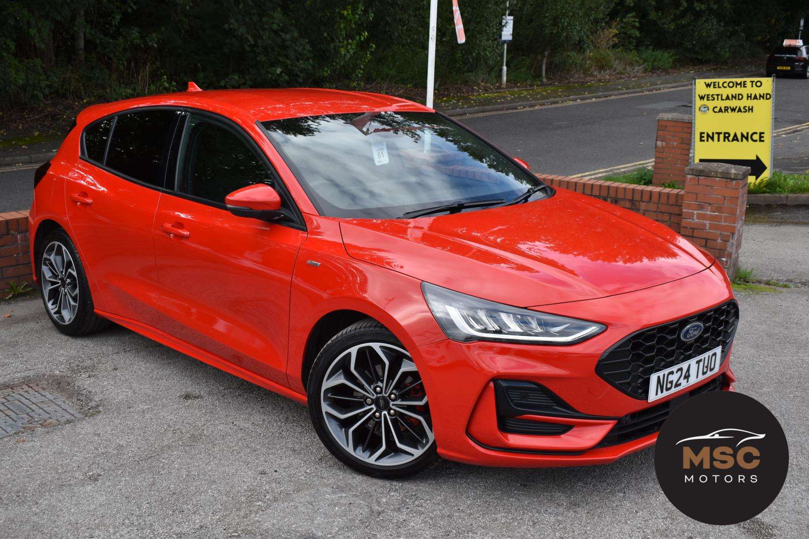 A 2024 FORD FOCUS 1.0T EcoBoost MHEV ST-Line X Hatchback 5dr Petrol Hybrid DCT Euro 6 (s/s) (155 ps) A 2024 FORD FOCUS 1.0T EcoBoost MHEV ST-Line X Hatchback 5dr Petrol Hybrid DCT Euro 6 (s/s) (155 ps)