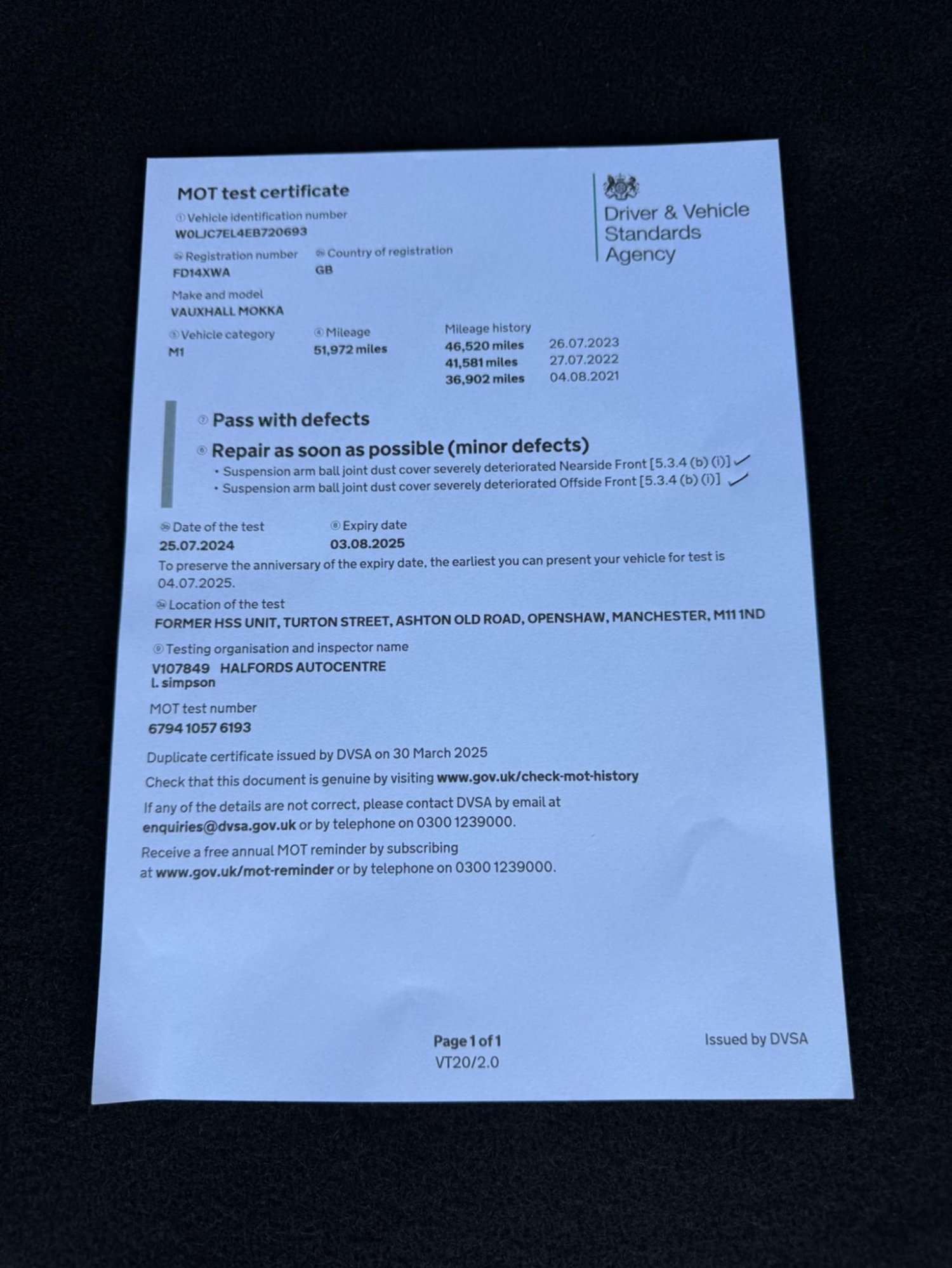 2014 VAUXHALL MOKKA 2014 VAUXHALL MOKKA