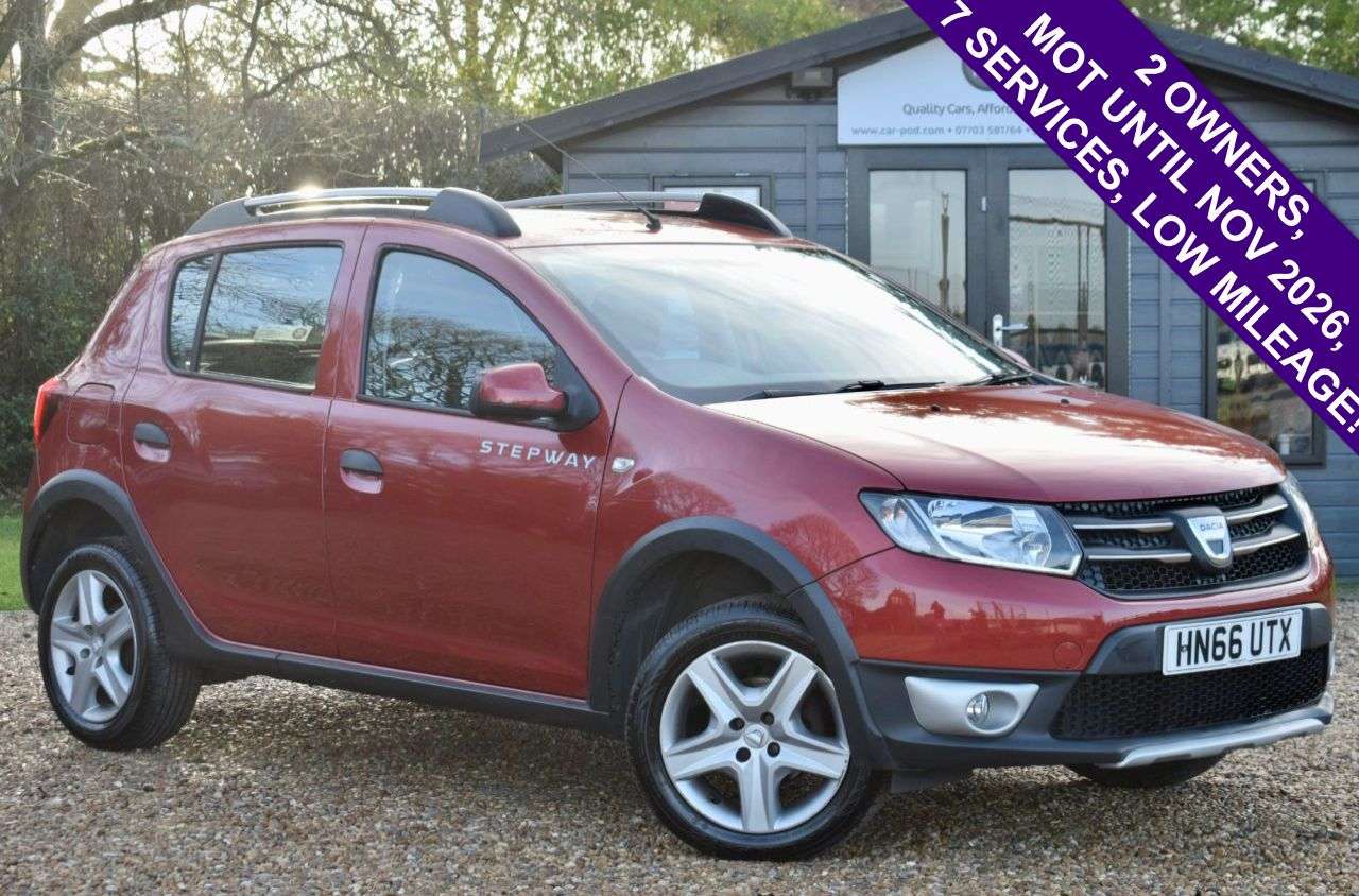 A 2016 DACIA SANDERO STEPWAY 0.9 TCe Laureate Hatchback 5dr Petrol Manual Euro 6 (s/s) (90 ps) MOT NOV 2 A 2016 DACIA SANDERO STEPWAY 0.9 TCe Laureate Hatchback 5dr Petrol Manual Euro 6 (s/s) (90 ps) MOT NOV 2