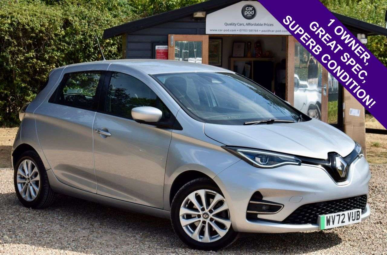 A 2022 RENAULT ZOE R110 EV50 52kWh SE Hatchback 5dr Electric Auto (Rapid Charge) (107 bhp) SUP A 2022 RENAULT ZOE R110 EV50 52kWh SE Hatchback 5dr Electric Auto (Rapid Charge) (107 bhp) SUP