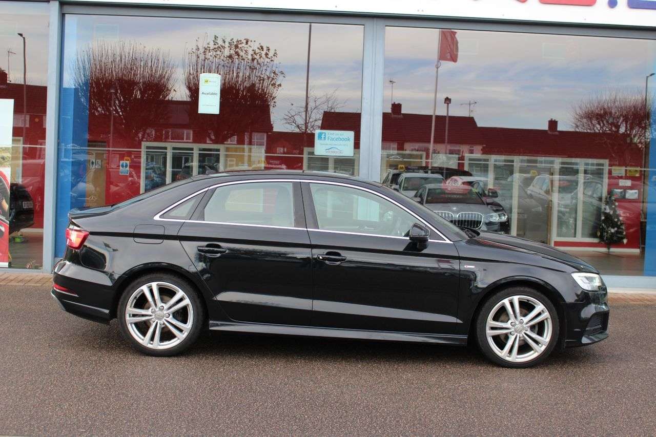 A 2017 AUDI A3 1.5 TFSI CoD S line Saloon 4dr Petrol Manual Euro 6 (s/s) (150 ps) 18" ALLO A 2017 AUDI A3 1.5 TFSI CoD S line Saloon 4dr Petrol Manual Euro 6 (s/s) (150 ps) 18" ALLO
