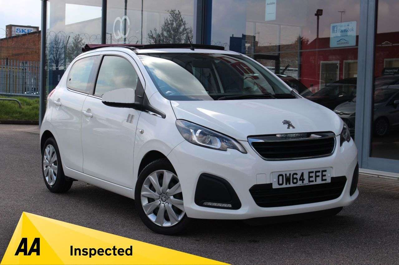 A 2015 PEUGEOT 108 1.0 VTi Active Top! 5dr Petrol Manual Euro 5 Euro 5 (68 ps) - LOW MILES, SU A 2015 PEUGEOT 108 1.0 VTi Active Top! 5dr Petrol Manual Euro 5 Euro 5 (68 ps) - LOW MILES, SU