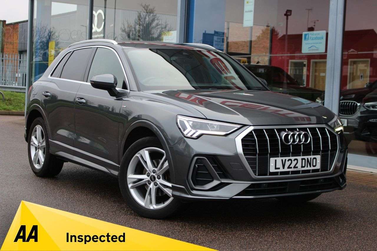 A 2022 AUDI Q3 1.5 TFSI CoD 35 S line SUV 5dr Petrol S Tronic Euro 6 (s/s) (150 ps) 19" AL A 2022 AUDI Q3 1.5 TFSI CoD 35 S line SUV 5dr Petrol S Tronic Euro 6 (s/s) (150 ps) 19" AL