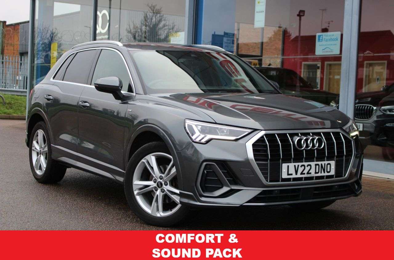 A 2022 AUDI Q3 1.5 TFSI CoD 35 S line SUV 5dr Petrol S Tronic Euro 6 (s/s) (150 ps) 19" AL A 2022 AUDI Q3 1.5 TFSI CoD 35 S line SUV 5dr Petrol S Tronic Euro 6 (s/s) (150 ps) 19" AL