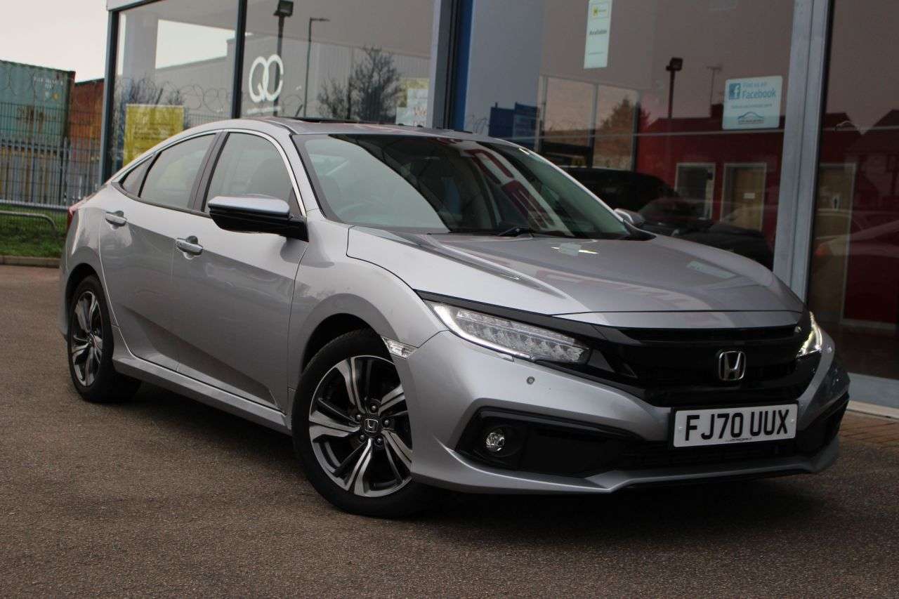 A 2020 HONDA CIVIC 1.0 VTEC Turbo EX Saloon 4dr Petrol CVT Euro 6 (s/s) (126 ps) HTD/LTHR, DAB A 2020 HONDA CIVIC 1.0 VTEC Turbo EX Saloon 4dr Petrol CVT Euro 6 (s/s) (126 ps) HTD/LTHR, DAB