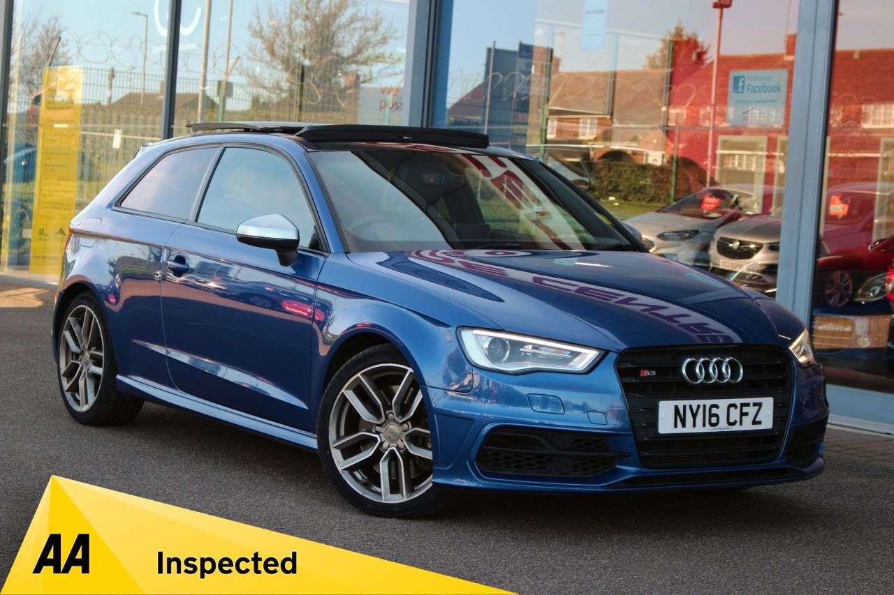 A 2016 AUDI S3 2.0 TFSI Hatchback 3dr Petrol Manual quattro Euro 6 (s/s) (Nav) (300 ps) XE A 2016 AUDI S3 2.0 TFSI Hatchback 3dr Petrol Manual quattro Euro 6 (s/s) (Nav) (300 ps) XE