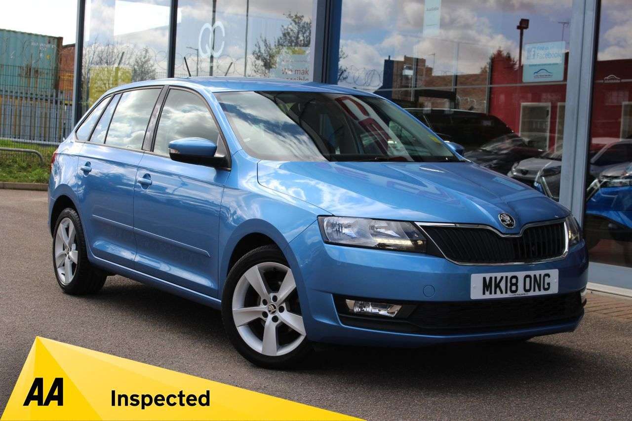 A 2018 SKODA RAPID SPACEBACK 1.0 TSI SE Tech Hatchback 5dr Petrol DSG Euro 6 (s/s) (95 ps) LOW MILES, BL A 2018 SKODA RAPID SPACEBACK 1.0 TSI SE Tech Hatchback 5dr Petrol DSG Euro 6 (s/s) (95 ps) LOW MILES, BL