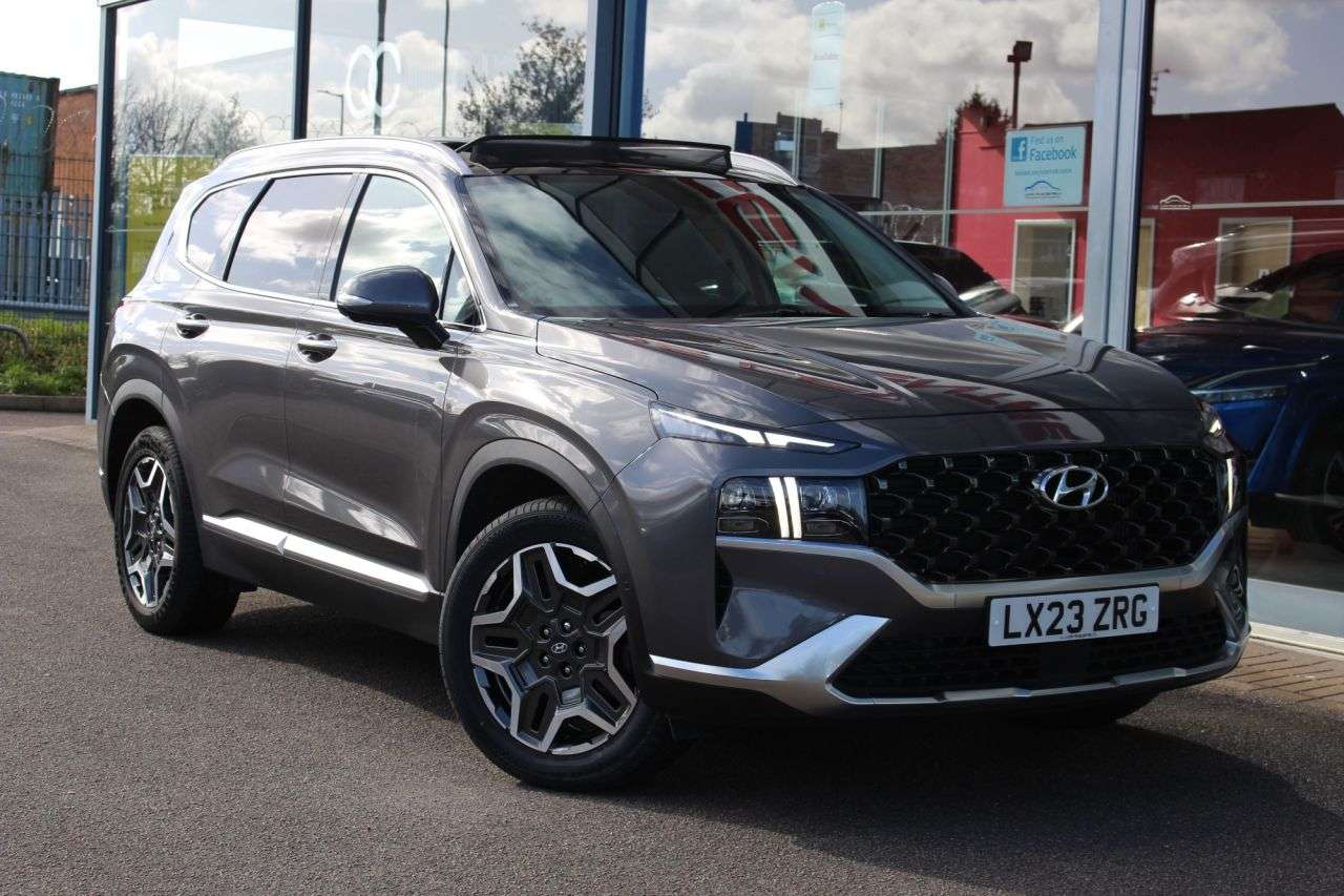 A 2023 HYUNDAI SANTA FE 1.6 h T-GDi Ultimate SUV 5dr Petrol Hybrid Auto 4WD Euro 6 (s/s) (230 ps) A A 2023 HYUNDAI SANTA FE 1.6 h T-GDi Ultimate SUV 5dr Petrol Hybrid Auto 4WD Euro 6 (s/s) (230 ps) A