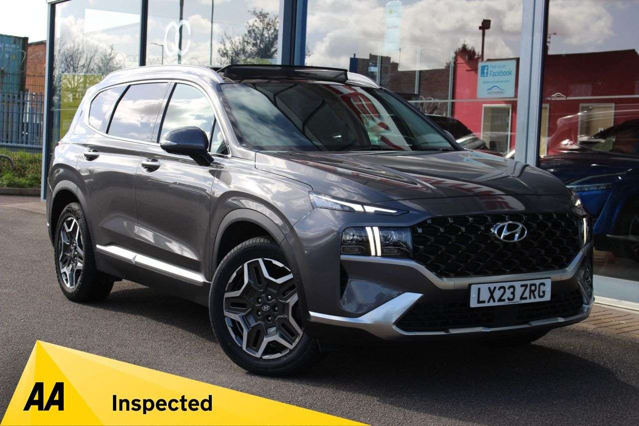 A 2023 HYUNDAI SANTA FE 1.6 h T-GDi Ultimate SUV 5dr Petrol Hybrid Auto 4WD Euro 6 (s/s) (230 ps) A A 2023 HYUNDAI SANTA FE 1.6 h T-GDi Ultimate SUV 5dr Petrol Hybrid Auto 4WD Euro 6 (s/s) (230 ps) A