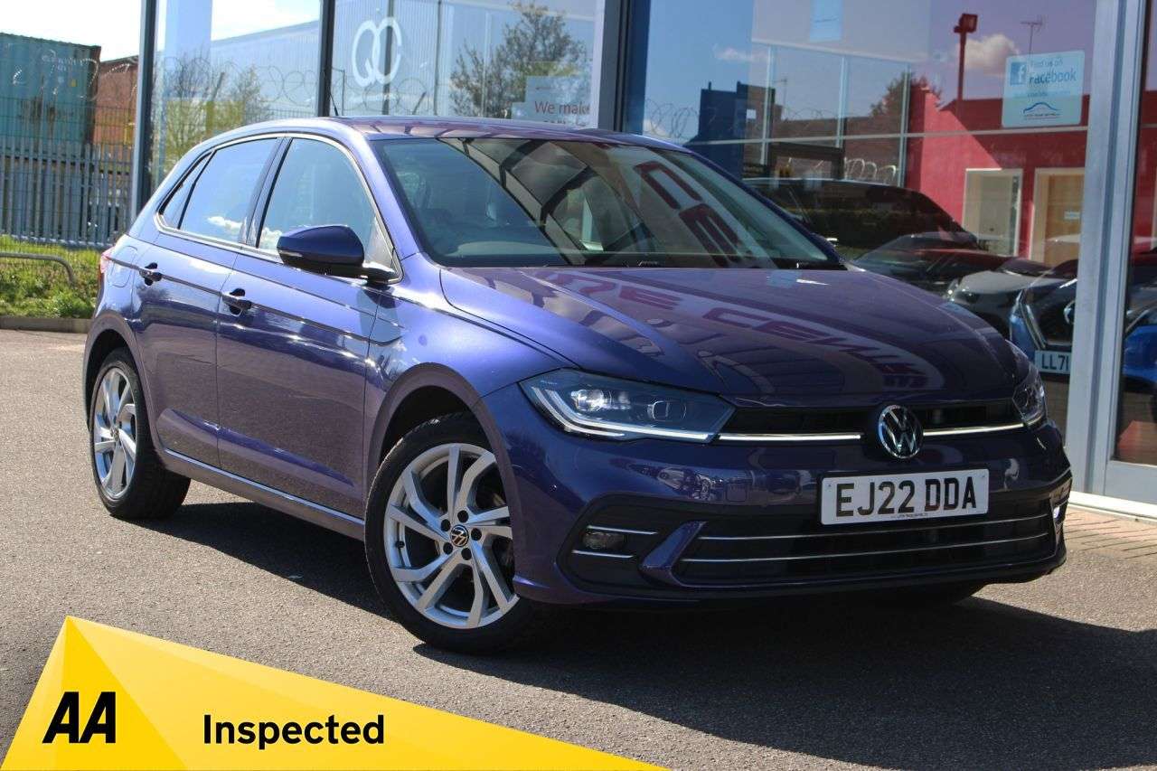 A 2022 VOLKSWAGEN POLO 1.0 TSI Style Hatchback 5dr Petrol Manual Euro 6 (s/s) (95 ps) 17" ALLOYS, A 2022 VOLKSWAGEN POLO 1.0 TSI Style Hatchback 5dr Petrol Manual Euro 6 (s/s) (95 ps) 17" ALLOYS,
