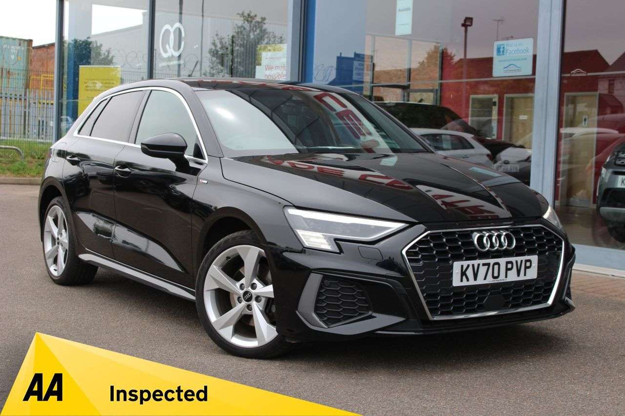 A 2020 AUDI A3 1.4 TFSIe 40 S line Sportback 5dr Petrol Plug-in Hybrid S Tronic Euro 6 (s/ A 2020 AUDI A3 1.4 TFSIe 40 S line Sportback 5dr Petrol Plug-in Hybrid S Tronic Euro 6 (s/