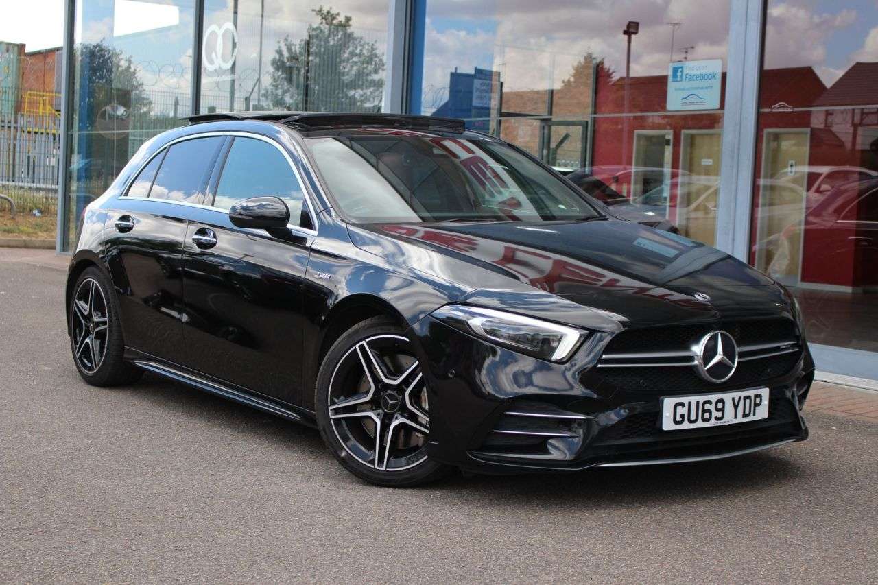 A 2019 MERCEDES-BENZ A CLASS 2.0 A35 AMG (Premium Plus) Hatchback 5dr Petrol SpdS DCT 4MATIC Euro 6 (s/s A 2019 MERCEDES-BENZ A CLASS 2.0 A35 AMG (Premium Plus) Hatchback 5dr Petrol SpdS DCT 4MATIC Euro 6 (s/s
