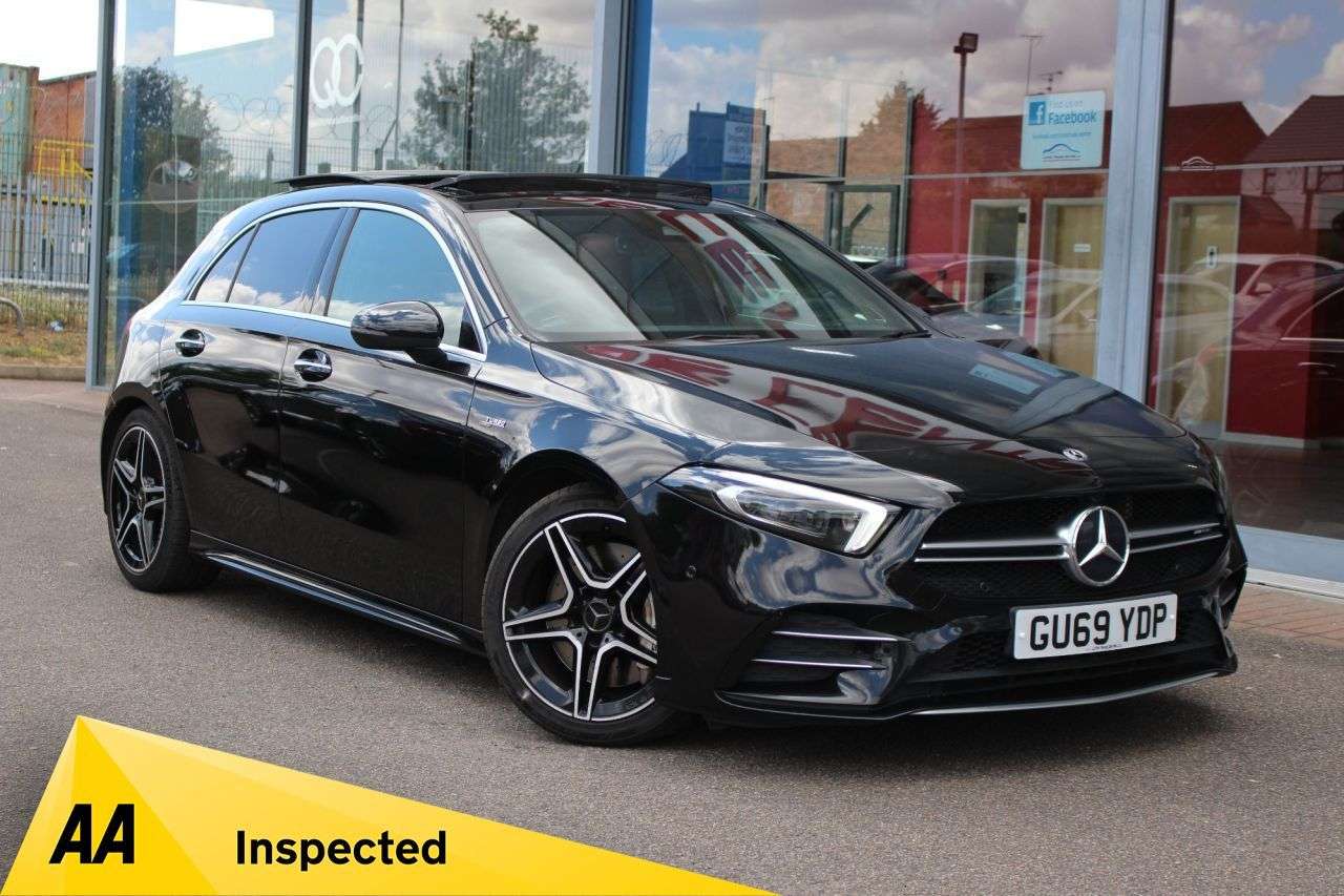 A 2019 MERCEDES-BENZ A CLASS 2.0 A35 AMG (Premium Plus) Hatchback 5dr Petrol SpdS DCT 4MATIC Euro 6 (s/s A 2019 MERCEDES-BENZ A CLASS 2.0 A35 AMG (Premium Plus) Hatchback 5dr Petrol SpdS DCT 4MATIC Euro 6 (s/s