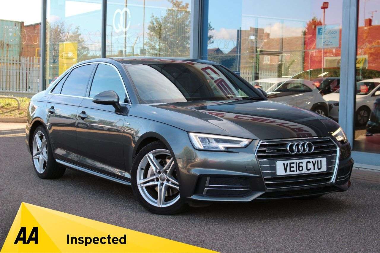 A 2016 AUDI A4 2.0 TDI S line Saloon 4dr Diesel S Tronic quattro Euro 6 (s/s) (190 ps) LED A 2016 AUDI A4 2.0 TDI S line Saloon 4dr Diesel S Tronic quattro Euro 6 (s/s) (190 ps) LED
