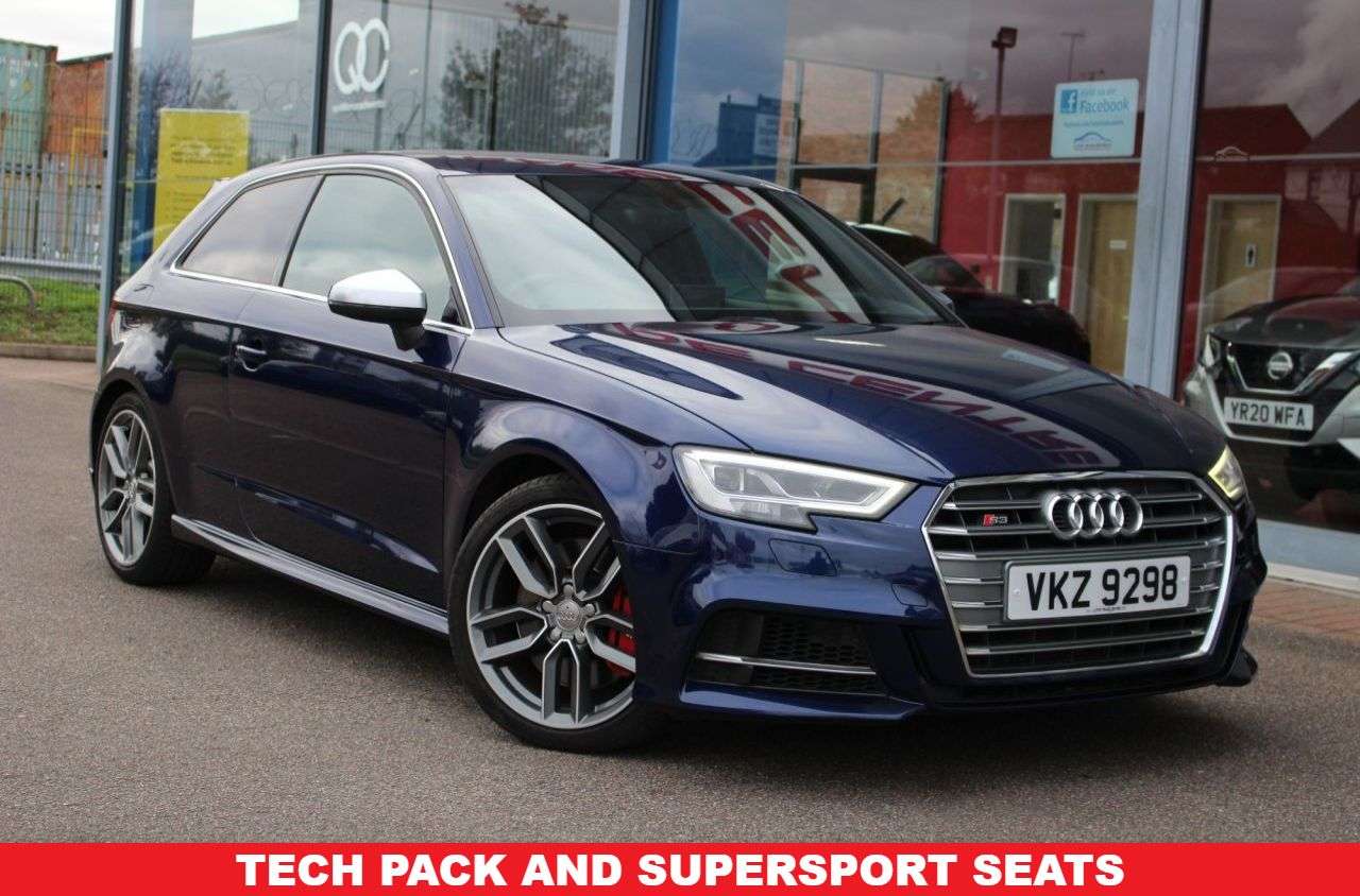 A 2016 AUDI S3 2.0 TFSI Hatchback 3dr Petrol Manual quattro Euro 6 (s/s) (310 ps) LEDS, 18 A 2016 AUDI S3 2.0 TFSI Hatchback 3dr Petrol Manual quattro Euro 6 (s/s) (310 ps) LEDS, 18