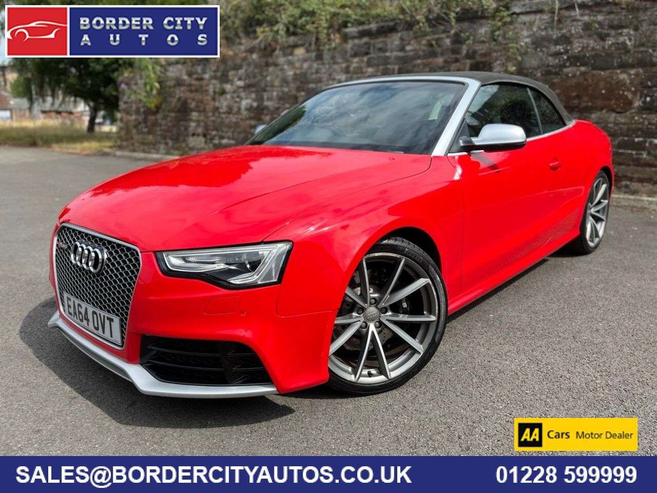 A 2014 AUDI RS5 4.2 FSI V8 Cabriolet 2dr Petrol S Tronic quattro Euro 5 (450 ps) (CAT-S) A 2014 AUDI RS5 4.2 FSI V8 Cabriolet 2dr Petrol S Tronic quattro Euro 5 (450 ps) (CAT-S)