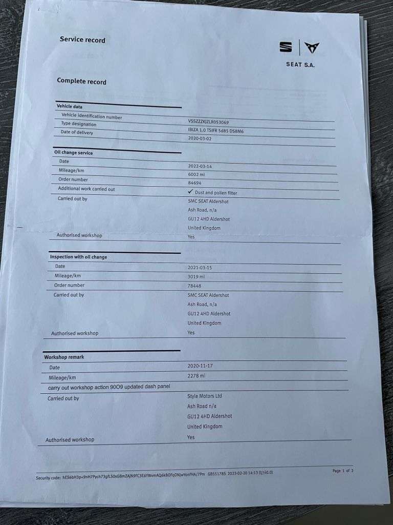 2020 SEAT IBIZA 2020 SEAT IBIZA