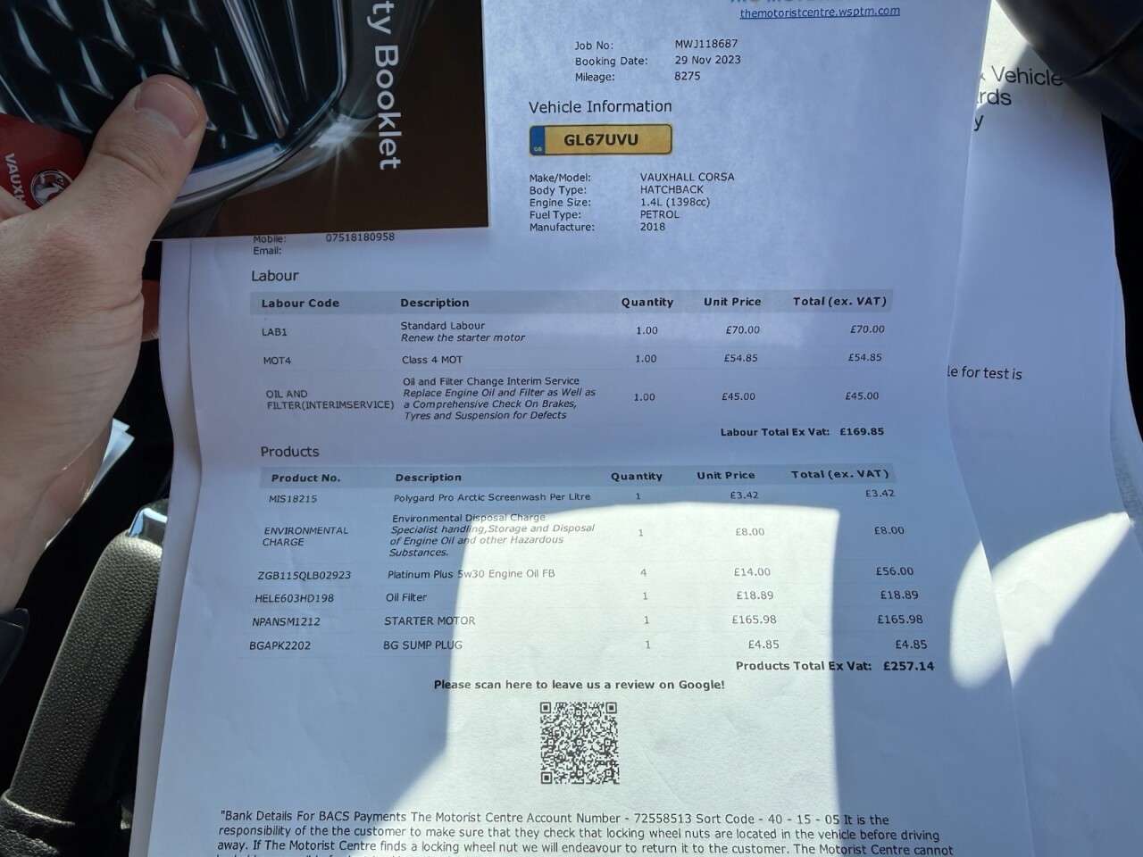 2018 VAUXHALL CORSA 2018 VAUXHALL CORSA