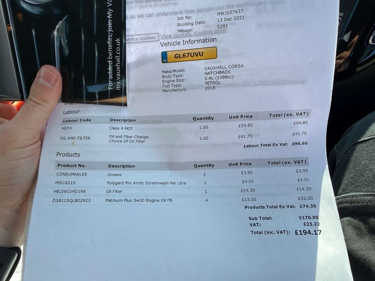 2018 VAUXHALL CORSA 2018 VAUXHALL CORSA