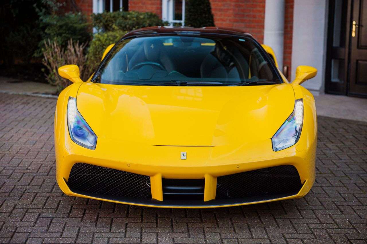 A 2018 FERRARI 488 3.9T V8 GTB Coupe 2dr Petrol F1 DCT Euro 6 (s/s) (670 ps) FINISHED IN GIALL A 2018 FERRARI 488 3.9T V8 GTB Coupe 2dr Petrol F1 DCT Euro 6 (s/s) (670 ps) FINISHED IN GIALL