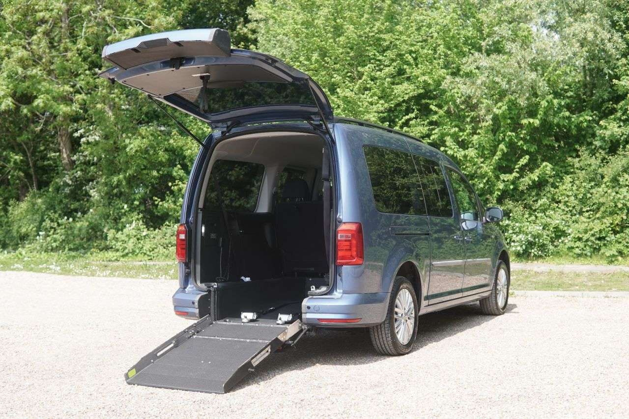 A 2018 VOLKSWAGEN CADDY MAXI LIFE 5 Seat Auto Petrol Wheelchair Accessible Vehicle with Access Ramp A 2018 VOLKSWAGEN CADDY MAXI LIFE 5 Seat Auto Petrol Wheelchair Accessible Vehicle with Access Ramp