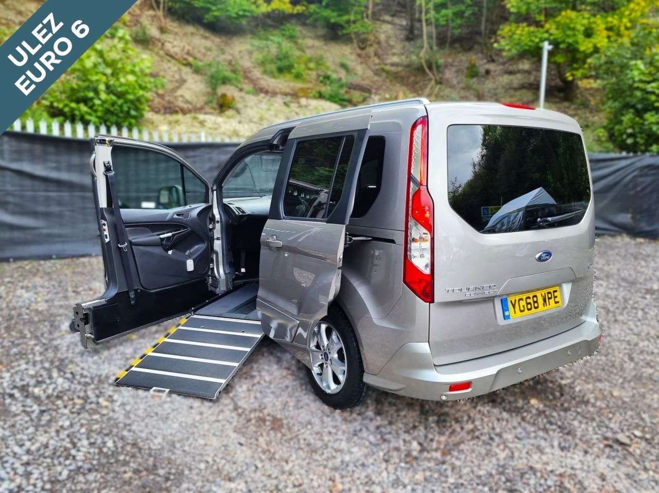 A 2018 FORD TOURNEO CONNECT Passenger Up Front Petrol 4 Seat Wheelchair Accessible Ramp Car A 2018 FORD TOURNEO CONNECT Passenger Up Front Petrol 4 Seat Wheelchair Accessible Ramp Car