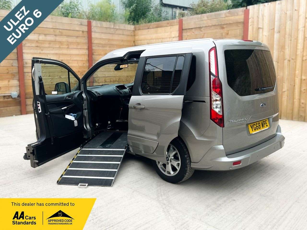A 2018 FORD TOURNEO CONNECT Passenger Up Front Petrol 4 Seat Wheelchair Accessible Ramp Car A 2018 FORD TOURNEO CONNECT Passenger Up Front Petrol 4 Seat Wheelchair Accessible Ramp Car