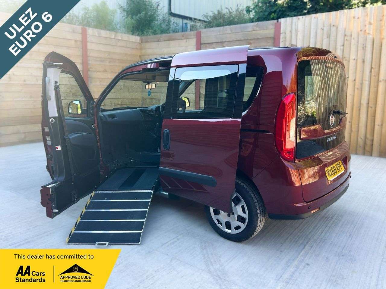 A 2018 FIAT DOBLO Passenger Up Front Wheelchair Accessible Disabled Access Vehicle WAV A 2018 FIAT DOBLO Passenger Up Front Wheelchair Accessible Disabled Access Vehicle WAV
