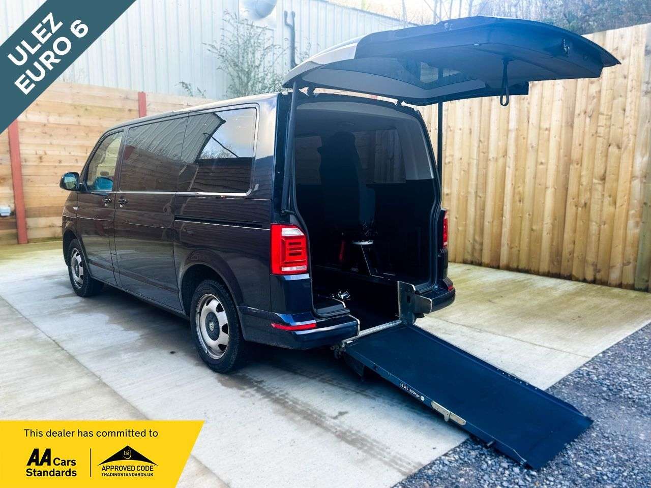 A 2018 VOLKSWAGEN TRANSPORTER 4 Seat Auto Driver Transfer Wheelchair Accessible Disabled Access Vehicle W A 2018 VOLKSWAGEN TRANSPORTER 4 Seat Auto Driver Transfer Wheelchair Accessible Disabled Access Vehicle W